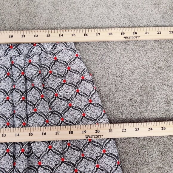 Vintage Pantman Women's Skirt and Jacket Set Size 14 Silver Red Academia Office - Picture 6 of 16